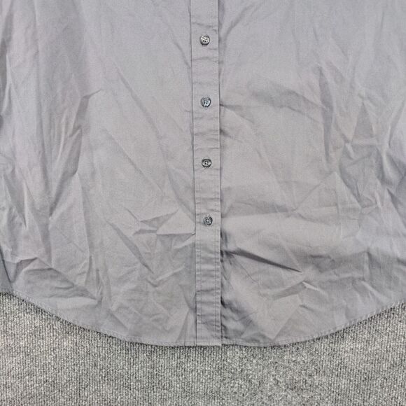 Port Authority Women's Button Front Shirt XL Gray Wood-Mizer Long Sleeve - Picture 4 of 13